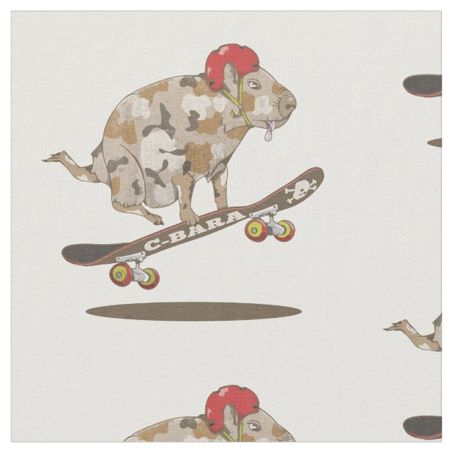 Tecido Camo Capybara Skateboard (Detalhe)