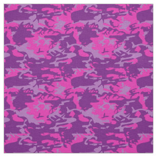 Tecido Camo cor-de-rosa e roxo