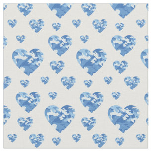 Tecido Camo Hearts Blue Boys Camouflage