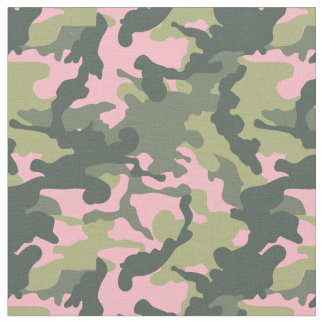 Tecido Camo rosa e verde
