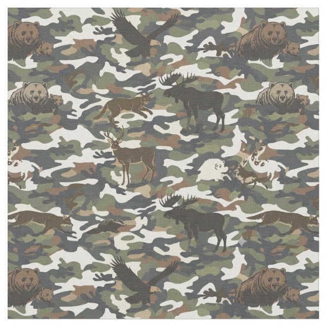 Tecido Camouflage with Animals hidden  (Detalhe)