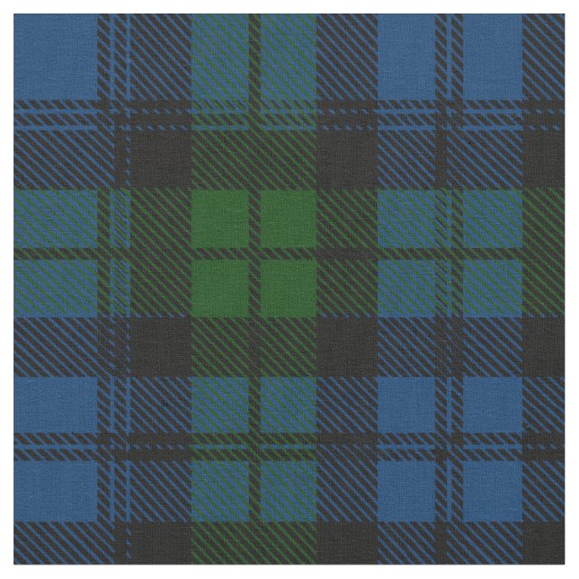 Tecido Campbell Scottish Clan Tartan Azulejo maior (Detalhe)