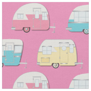 Tecido Campos de Vintage RV Camping