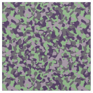 Tecido camuflagem abstrata verde e violeta desbotada