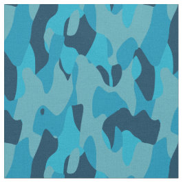Tecido Camuflagem azul abstrato