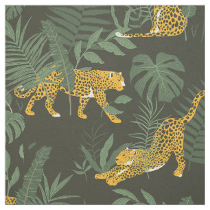 Tecido Camuflagem Falsa de Leopardo da Floresta Exótica V