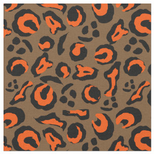 Tecido Camuflagem Preta Laranja-Impressão-Laranja-Leopar