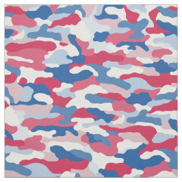 Tecido Camuflagem Vermelha Branca e Azul (pequena escala)