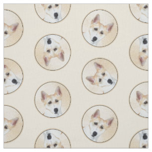 Tecido Canaan Dog Painting Pet Dog Art Original
