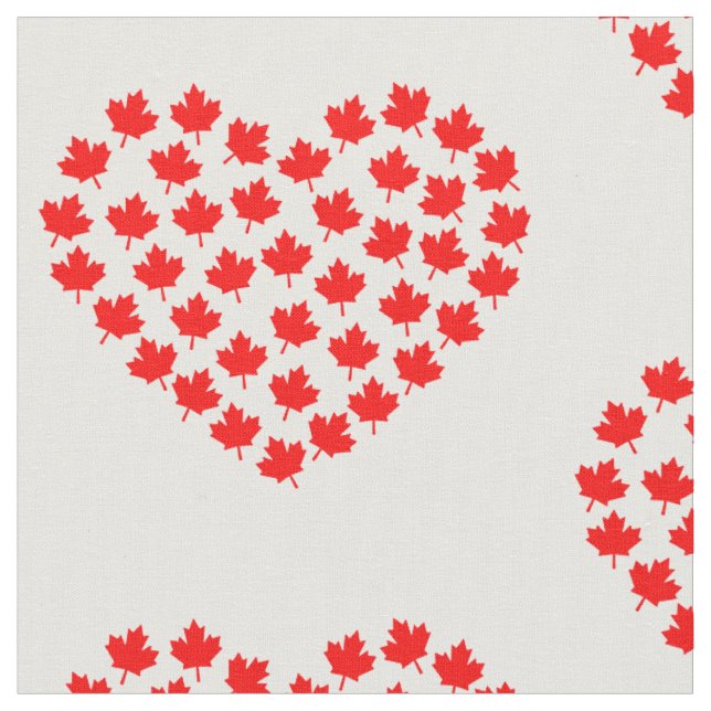 Tecido canadá maple folha coração canadense (Detalhe)