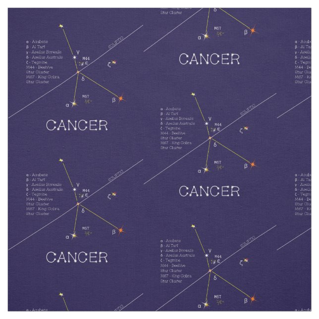 Tecido Cancer de constelação Zodiac (Modelo)