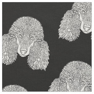 Tecido Caniche - cães detalhados