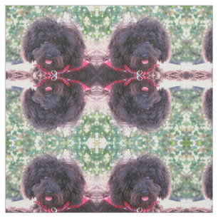 Tecido Caniche diminuta preta