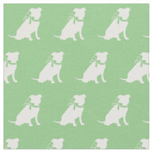 Tecido Canina Silhouette Pet Touro Verde