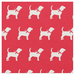 Tecido Canina Silhueta Pet Vermelho
