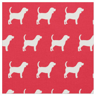Tecido Canina Silhueta Pet Vermelho