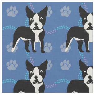 Tecido Caninos - Boston Terrier v3