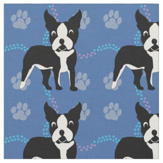 Tecido Caninos - Boston Terrier v3