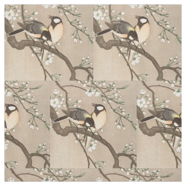 Tecido Cantarilho de Chickadebird asiático japonês (Modelo)