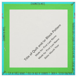 Tecido Canto Simples de Etiqueta de Quilete Personalizado