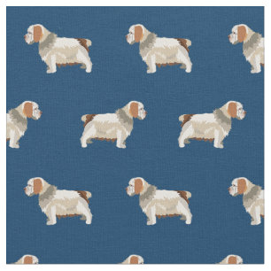 Tecido Cão azul marinho Clumber Spaniel
