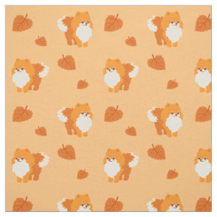 Tecido Cão bonito Kawaii Pomeranian