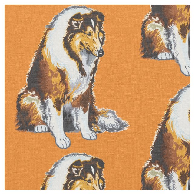 Tecido cão collie (Detalhe)