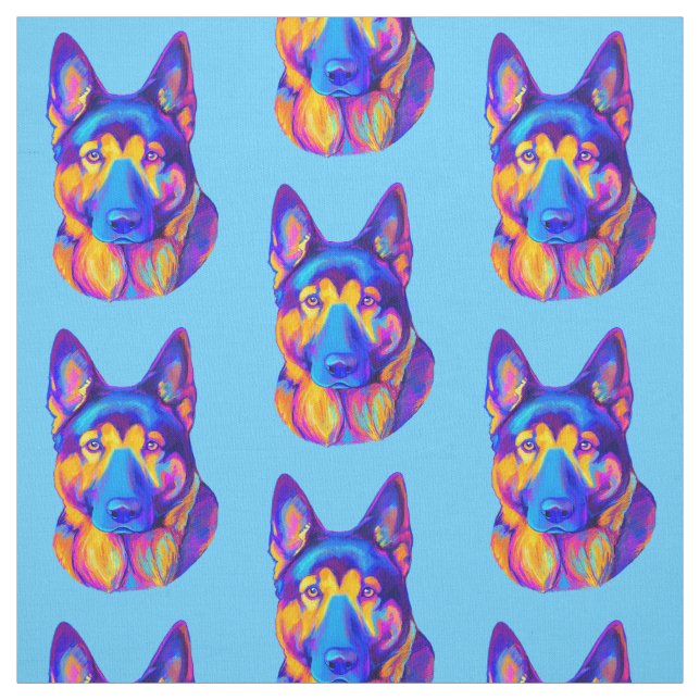 Tecido Cão de german shepherd nas cores (Modelo)