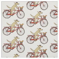 Cão do ciclismo com esquilo