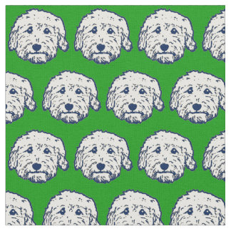 Tecido Cão do DOOD verde