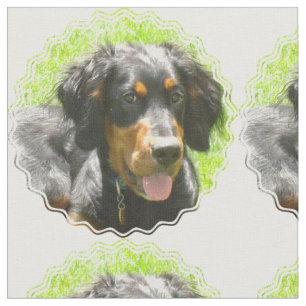Tecido Cão do setter de Gordon