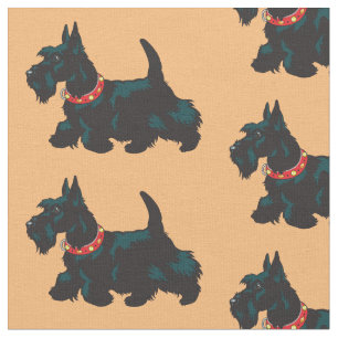 Tecido cão escocês terrier