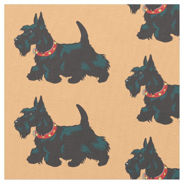 Tecido cão escocês terrier (Detalhe)