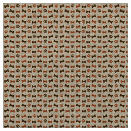 Tecido Cão Gato Animal Pata Impressa Ossos Arco-Gravatas 