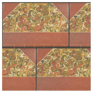 Tecido Capa de Livro Antigo, Padrão de Ondulação Ornament