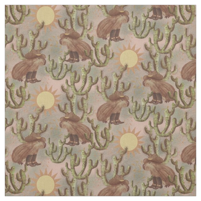 Tecido Capybara Cowboy Jane - vida selvagem (Modelo)