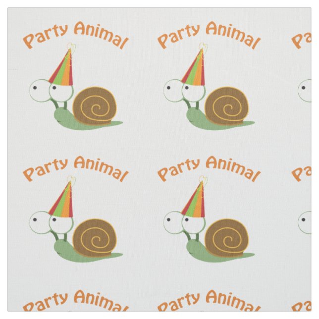 Tecido Caracol de animais de festas (Modelo)