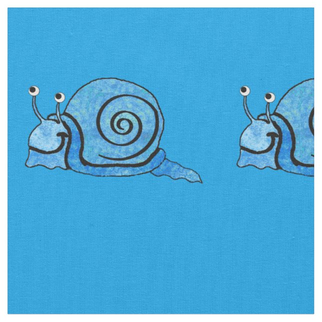 Tecido Caracol de Cartoon Bonito Sorridente em Sombras de (Detalhe)