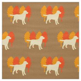 Tecido Caramelo amarelo das árvores do outono do esboço