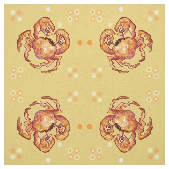 Tecido Caranguejos na praia (Modelo)