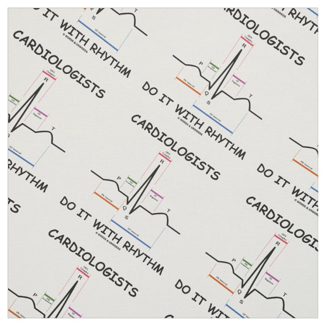 Tecido Cardiologistas Fazem-No Com Ritmo EKG Ritmo Sinusa (Modelo)