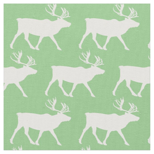 Tecido Caribe Silhouettes Green Baby (Detalhe)