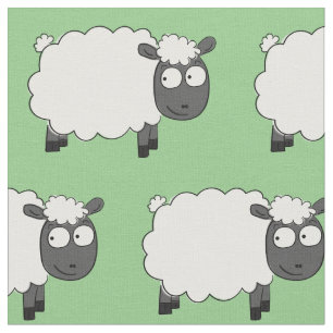 Tecido Caricatura De Ovelha Bebê Adorável