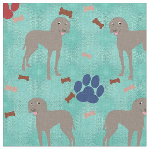 Tecido Caricatura Weimaraner
