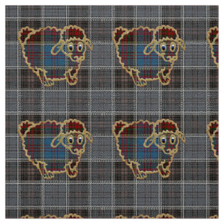 Tecido carneiros no fundo do tartan
