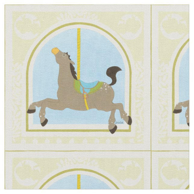 Tecido Carousel Horse de June Erica Vess (Detalhe)