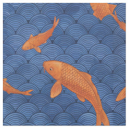 Tecido Carpa Em Um Oceano Art Déco