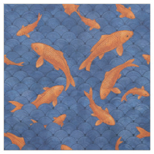 Tecido Carpa Em Um Oceano Art Déco