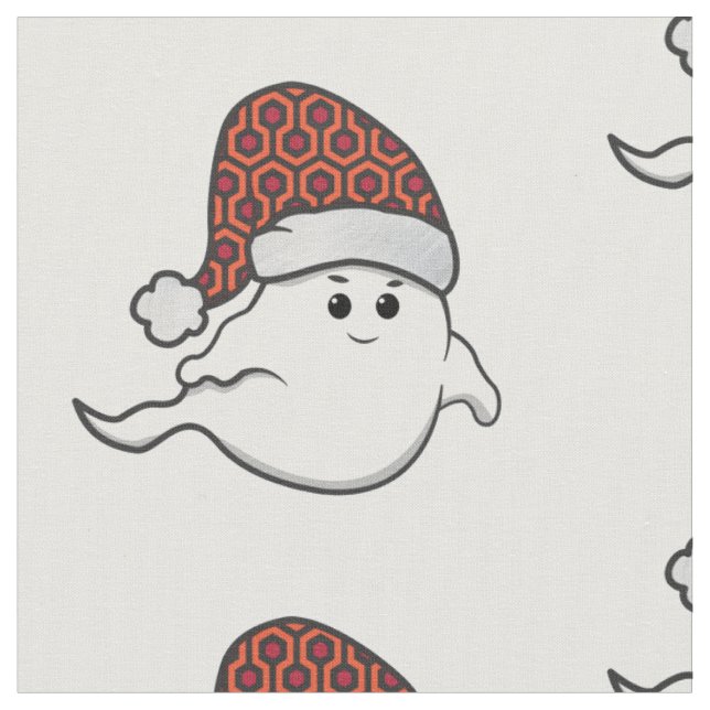 Tecido Carpete de hotel assustador fantasma de natal (Detalhe)