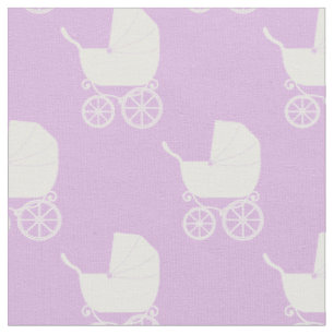 Tecido Carrinho de Bebê Antigo Roxo